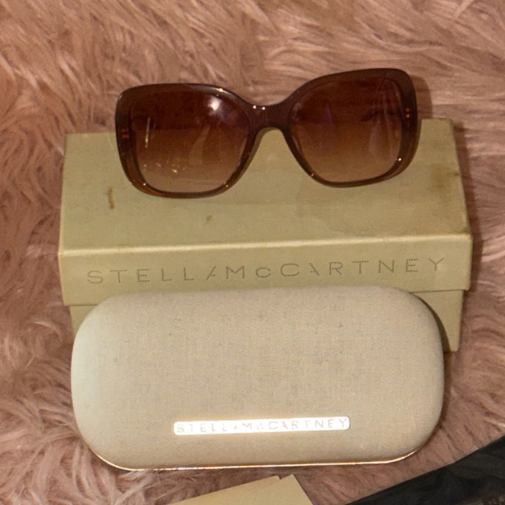 Stella McCartney Gradient Brown Sunglasses with case